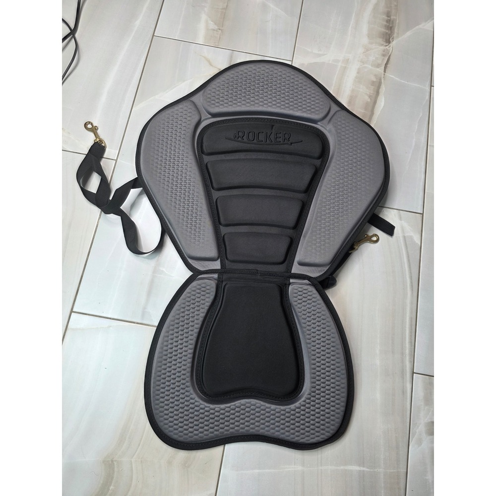 iROCKER Kayak Seat for Paddle Boards Black Gray Padded SUP Seat with Storage H3